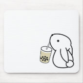Niedlicher Bunny Drink Boba Tea Mouse Pad Mousepad (Vorne)