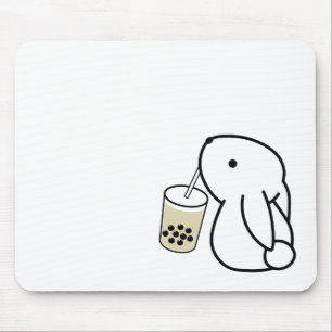 Niedlicher Bunny Drink Boba Tea Mouse Pad Mousepad
