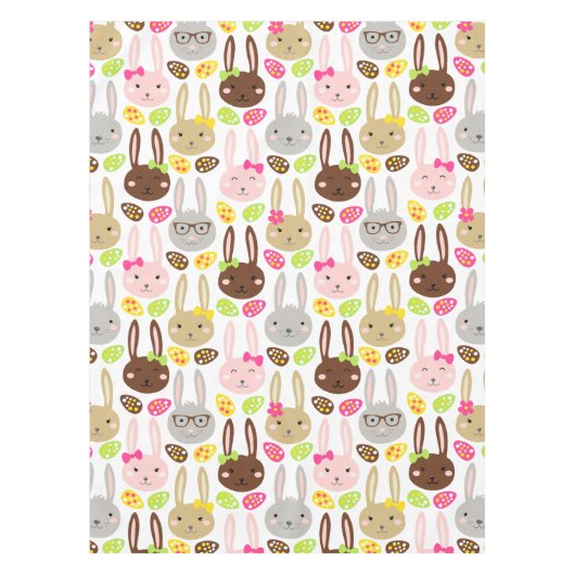 Niedlicher Bunny & Eggs Osterbrunch Tischdecke (Vorderseite)