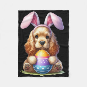 Niedlicher Bunny Er Spaniel Dog Oster Schlei Oster Fleecedecke