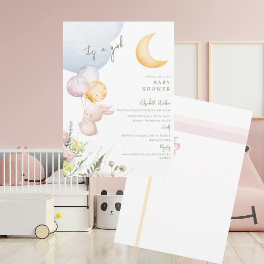 Niedlicher Bunny Es ist eine Mädchendusche III Ein Einladung