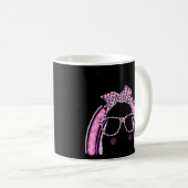 Niedlicher Bunny Face Leopard Regenbogen Krawatte Kaffeetasse (VorderseiteRechts)