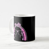 Niedlicher Bunny Face Leopard Regenbogen Krawatte Kaffeetasse (Vorderseite Links)