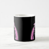 Niedlicher Bunny Face Leopard Regenbogen Krawatte Kaffeetasse (Mittel)