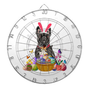 Niedlicher Bunny French Bulldog Eiertag Aktionskor Dartscheibe