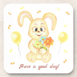 Niedlicher Bunny für eine positive Stimmung Getränkeuntersetzer