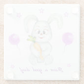 Niedlicher Bunny für eine positive Stimmung Glasuntersetzer (Rückseite)