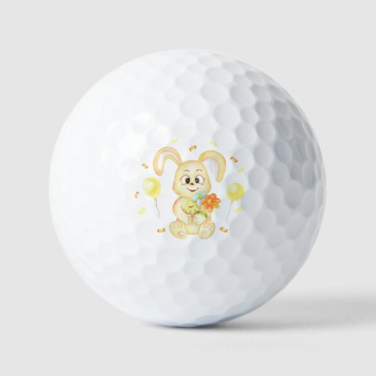 Niedlicher Bunny für eine positive Stimmung Golfball (Vorderseite)