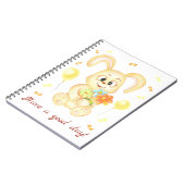 Niedlicher Bunny für eine positive Stimmung Notizblock (Linke Seite)