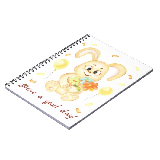 Niedlicher Bunny für eine positive Stimmung Notizblock (Linke Seite)