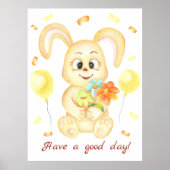 Niedlicher Bunny für eine positive Stimmung Poster (Vorne)