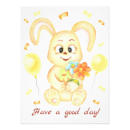 Niedlicher Bunny für eine positive Stimmung Poster