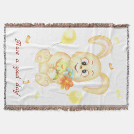 Niedlicher Bunny für eine positive Stimmung Poster Decke