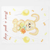 Niedlicher Bunny für eine positive Stimmung Poster Fleecedecke (Vorderseite (Horizontal))