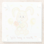 Niedlicher Bunny für eine positive Stimmung Poster Glasuntersetzer (Rückseite)