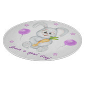 Niedlicher Bunny für eine positive Stimmung Poster Schneidebrett (Ecke)