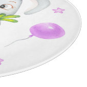 Niedlicher Bunny für eine positive Stimmung Poster Schneidebrett (Ecke)