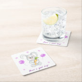 Niedlicher Bunny für eine positive Stimmung Rechteckiger Pappuntersetzer (Vor Ort)