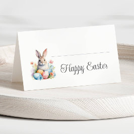 Niedlicher Bunny Happy Osterbrunch Platzkarte