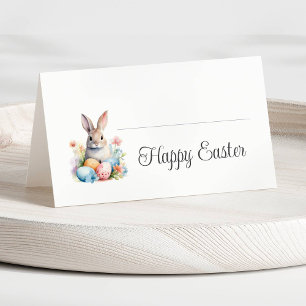 Niedlicher Bunny Happy Osterbrunch Platzkarte