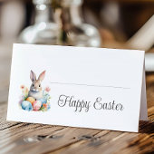 Niedlicher Bunny Happy Osterbrunch Platzkarte