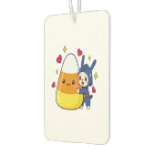Niedlicher Bunny Hugging Candy Corn Autolufterfrischer (Links)