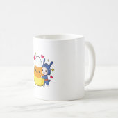 Niedlicher Bunny Hugging Candy Corn Kaffeetasse (VorderseiteRechts)
