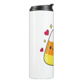 Niedlicher Bunny Hugging Candy Corn Thermosbecher (Nach links gedreht)