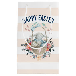 Niedlicher Bunny in Basket & Hübsch Florals Happy Kleine Geschenktüte