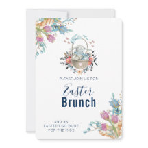 Niedlicher Bunny in Basket & Tulip Florals Osterho