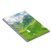Niedlicher Bunny in Mountain View Spiral Notebook Notizblock (Rechte Seite)