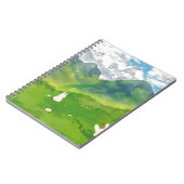 Niedlicher Bunny in Mountain View Spiral Notebook Notizblock (Linke Seite)