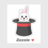 Niedlicher Bunny in Wizard Hat Aufkleber (Blatt)