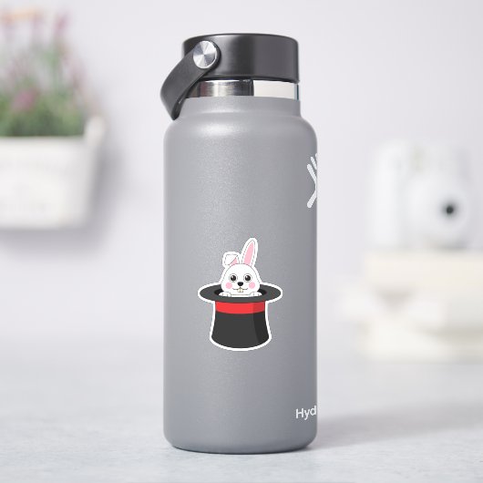Niedlicher Bunny in Wizard Hat Aufkleber (HydroFlask)