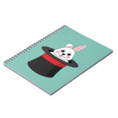 Niedlicher Bunny in Wizard Hat Notizblock (Linke Seite)