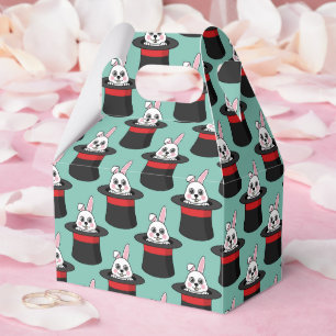Niedlicher Bunny in Wizard Hat Pattern Geschenkschachtel