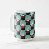 Niedlicher Bunny in Wizard Hat Pattern Kaffeetasse (Vorderseite Links)