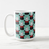 Niedlicher Bunny in Wizard Hat Pattern Kaffeetasse (Links)
