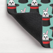 Niedlicher Bunny in Wizard Hat Pattern Mousepad (Ecke)