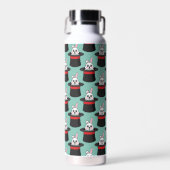 Niedlicher Bunny in Wizard Hat Pattern Trinkflasche (Vorne)