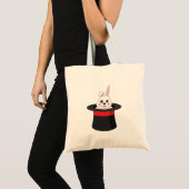 Niedlicher Bunny in Wizard Hat Tragetasche (Vorderseite (Produkt))
