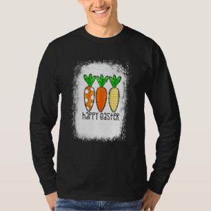 Niedlicher Bunny Leopard Karierte Karotten Eier Ja T-Shirt