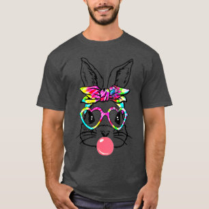 Niedlicher Bunny mit Bandana Herzbrille Bubblegum T-Shirt