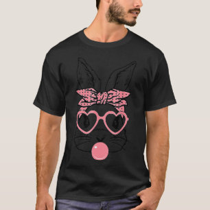 Niedlicher Bunny mit Bandana Herzbrille Bubblegum  T-Shirt
