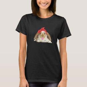 Niedlicher Bunny mit Bandana Herzbrille Bubblegum  T-Shirt