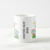 Niedlicher Bunny mit benutzerdefiniertem Text Kaffeetasse (Mittel)