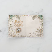 Niedlicher Bunny mit Carrots Osterkarte Dankeskarte (Innenseite)