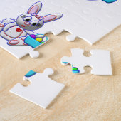 Niedlicher Bunny mit einem Korb Puzzle (Seite)