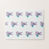 Niedlicher Bunny mit einem Korb Puzzle (Horizontal)