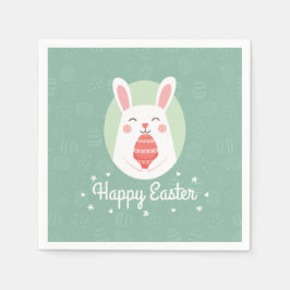 Niedlicher Bunny mit Osterhi | Serviette